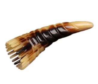 Natural Horn Comb Head Acupoint Massage Brush Fine Toothed Health Hair Comb Massage Brush