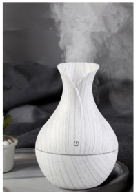 Vase humidifier (Option: White wood grain)