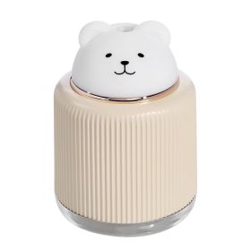 Ultrasonic Air Humidifier for Home Office Cartoon Rabbit 250ML USB Essential Oil Diffuser LED Light Lamp (Option: Beige-Without Fan)