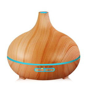 Ultrasonic Aroma Diffuser Humidifier Wood Grain (Option: Light wood-UK)