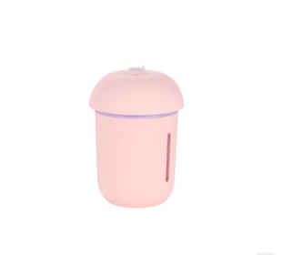 USB charging household air purifier multifunctional water replenishing instrument fan, night light three in one mushroom humidifier (Option: Pink-Without batteries)