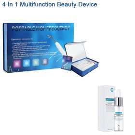 Electrotherapeutic Rod And Hairdressing Instrument  With Hyaluronic Acid Facial Serum (Option: Blue-With Essence15ml set-UK)