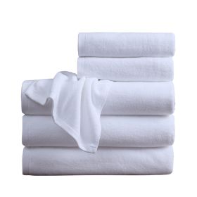 Cotton White Bath Towel Special Soft Bed Towel Cotton Thickened Absorbent (Option: 800g lengthened 2mx1m)