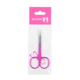 Stainless Steel Color Titanium Eyebrow Trimmer Makeup Beauty Small Scissors (Option: Gradual powder-Powder OP bag)