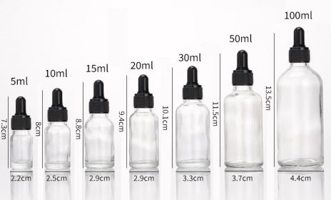 Glass Fine Oil Bottle Avoid Light Glue Head Dropper Bottle Essence Stock Bottling Cosmetics (Option: White-100ml)