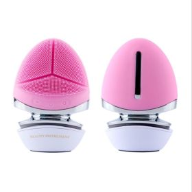 Sonic Silicone Facial Brush (Color: Pink)